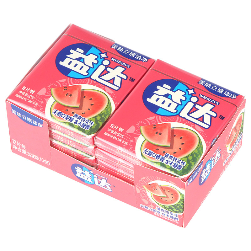 益达无糖木糖醇12片3盒口气清新 亦泓食品糖果