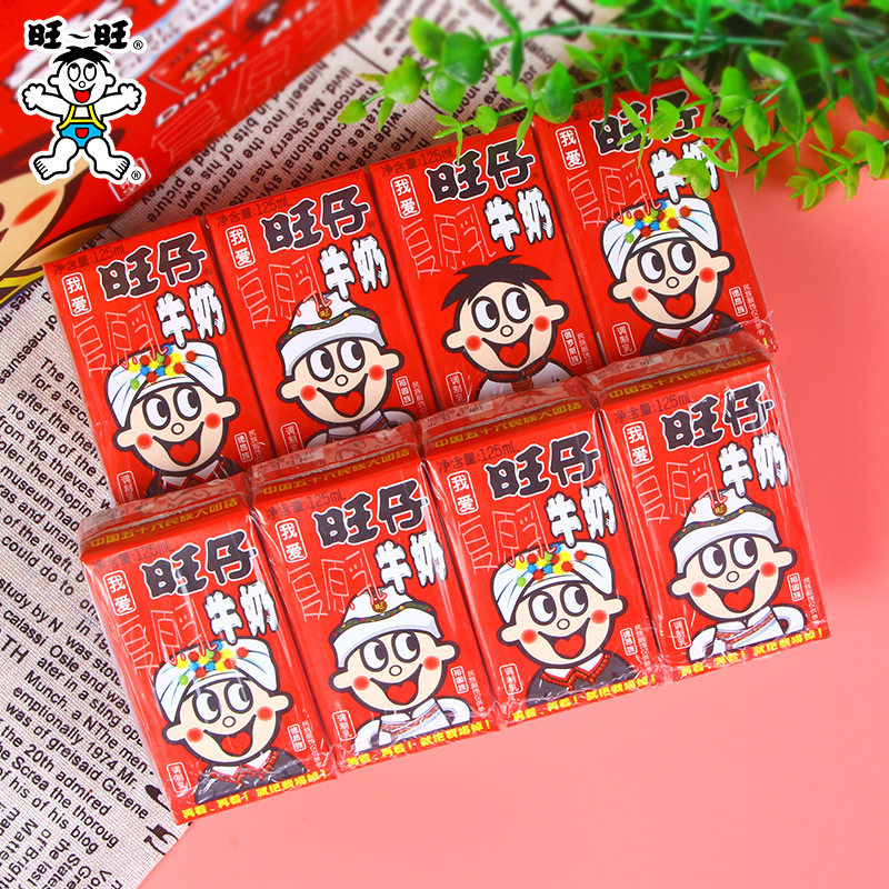 旺旺旺仔牛奶125ml*12盒装盒装儿童牛奶早餐圣诞节礼物 - 图3