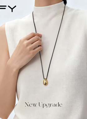 秋冬精致毛衣链大气高档高级感轻奢不掉色项链女款2025新款气质