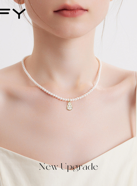 金色葫芦珍珠项链2026新款爆款轻奢高级感小众精致锁骨链日常百搭