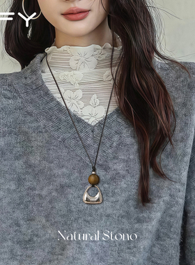 冬季毛衣配饰项链轻奢精致高档高级感女款2025新款秋冬百搭毛衣链