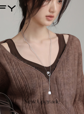 珍珠精致高级感毛衣链大气高档轻奢设计感小众项链气质配饰长款