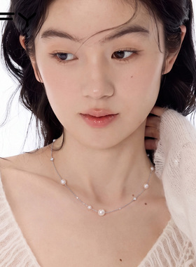 施家珍珠满天星珍珠项链女高级感