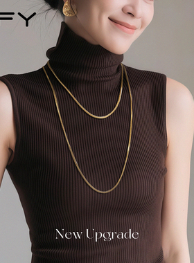 长款金色毛衣链秋冬蛇骨链毛衣项链高级感轻奢小众女款2026新款