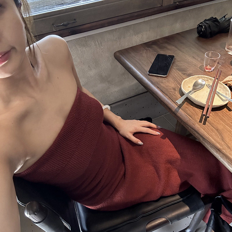 SECRET DINDI 安哥拉红 针织开衫外套+抹胸套装女秋季复古两件套,淘宝优惠券,粉丝福利购,淘宝优惠卷