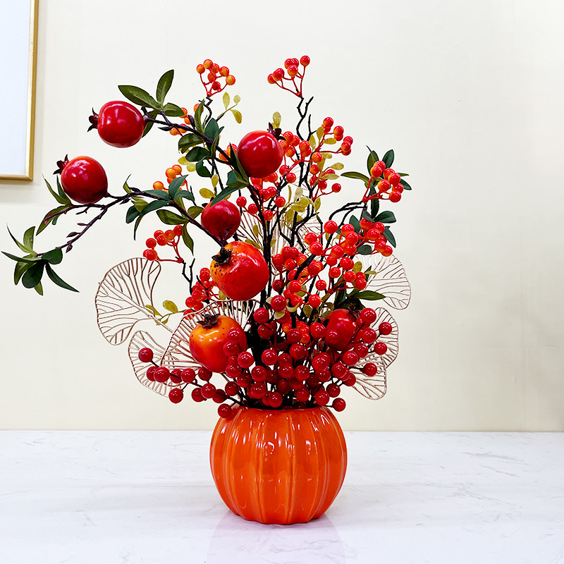 发财果红果假花仿真花摆设客厅餐桌花摆花新年结婚装饰品花艺摆件,淘宝优惠券,粉丝福利购,淘宝优惠卷