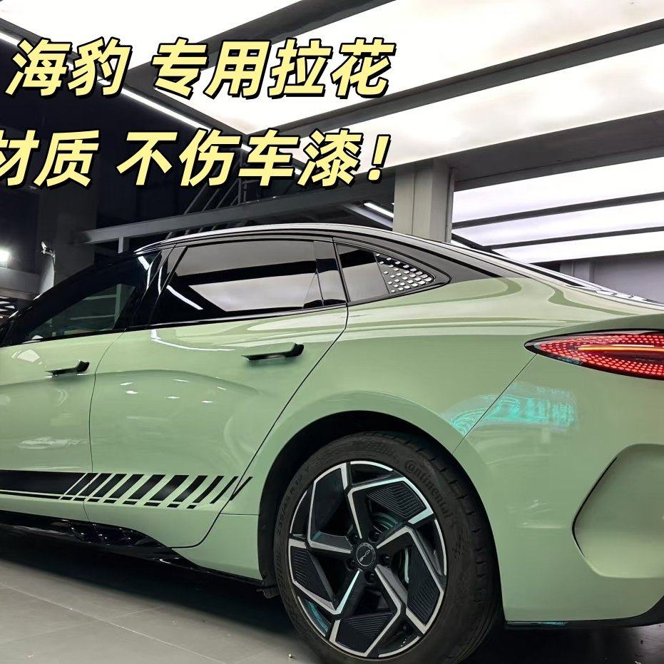 比亚迪海豹引擎盖装饰贴条纹进口材质汽车改装贴花侧裙贴创意个性,淘宝优惠券,粉丝福利购,淘宝优惠卷