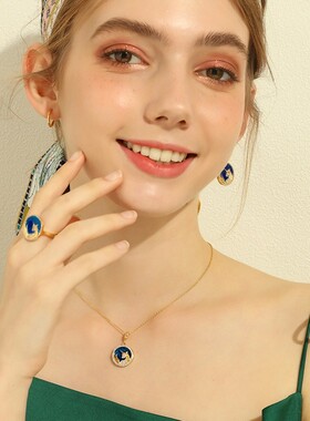 IHUSH锁骨链女极光独角兽项链