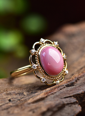 女皇贝925银时尚款风戒指