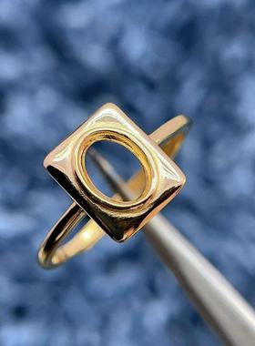 纯银戒指空托椭圆形5*7mm