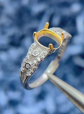 S925银工厂天然镁铝石戒指6*8mm