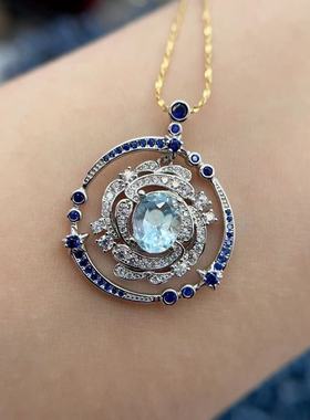 精工S925纯银灵动吊坠空托6*8mm