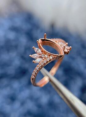 银托彩宝工厂多尺寸S925银戒指托