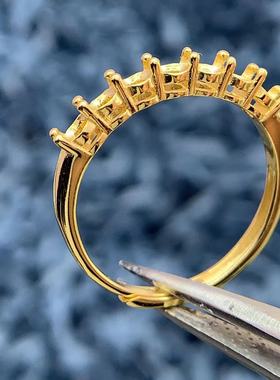 S925银托工厂排戒银托9粒7粒3mm