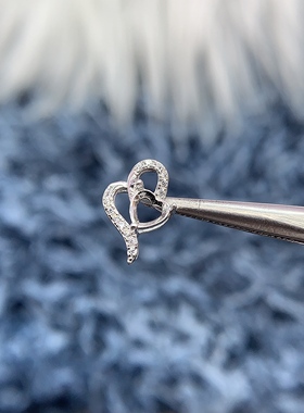 S925银吊坠空托时尚气质轻奢百搭