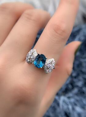 S925银戒指空托气质高级百搭奢华