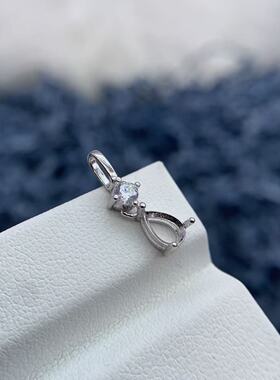 S925银吊坠空托气质轻奢时尚高级