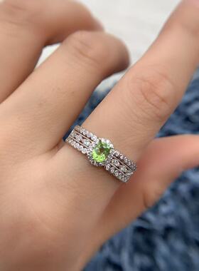 S925银戒指空托时尚轻奢小众高级