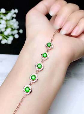 18k纯银电镀铂金日韩风圆形手链