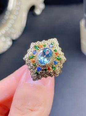 夸张大尺寸椭圆形天然戒指空托