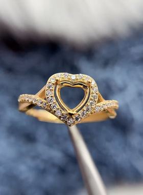 S925银戒指空托精致气质高级百搭