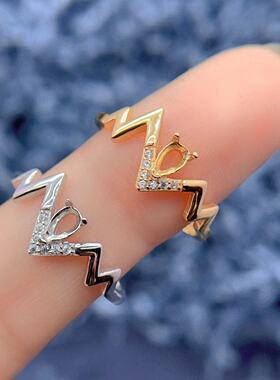 银托工厂4*5/3*5mm戒托S925银