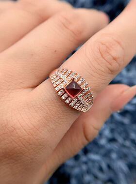 S925纯银戒指空托5*5mm奢华宽戒