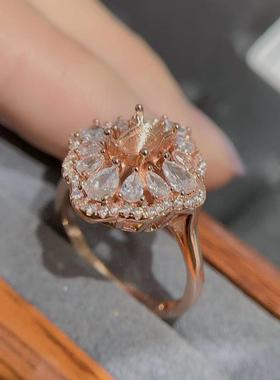 工厂特惠戒指空托奢华闪钻银托