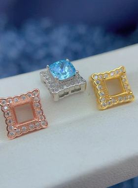 纯银DIY配件华子手链穿珍珠吊坠