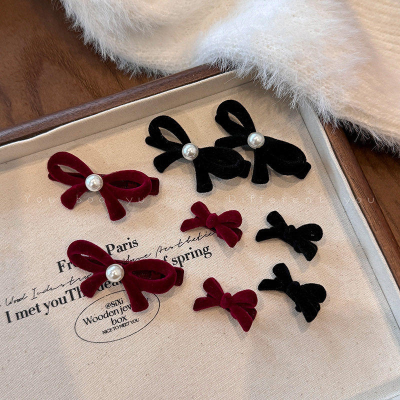 红色发饰发夹2026新款高端发卡配饰蝴蝶结小夹子侧边刘海边夹头饰,淘宝优惠券,粉丝福利购,淘宝优惠卷