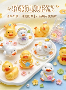 立体鸭子树脂diy微景观桌面摆件