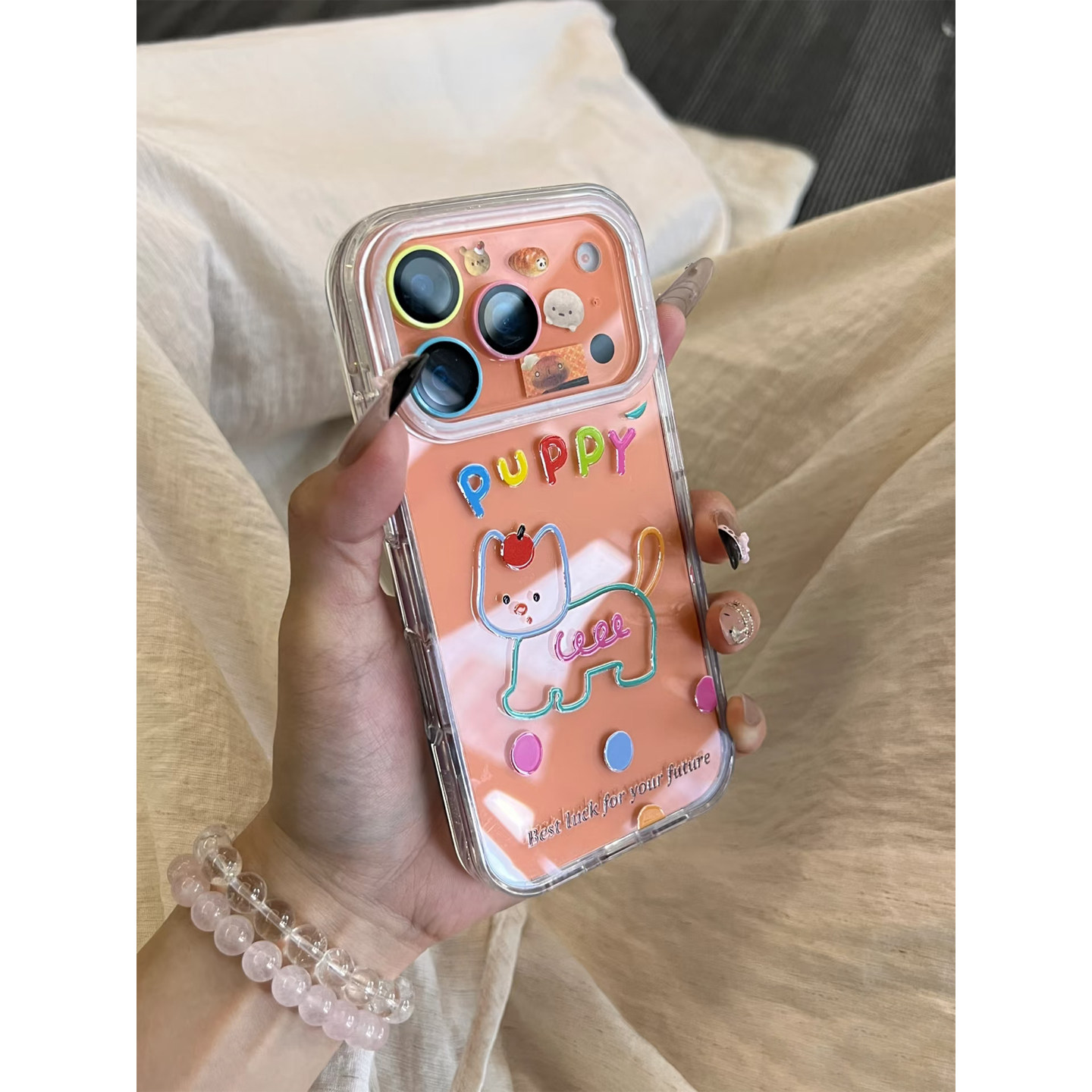 多巴胺线条小狗适用苹果17手机壳iPhone15promax新款16pro华为p70荣耀300防摔小米14透明vivoppo全包12软壳11,淘宝优惠券,粉丝福利购,淘宝优惠卷