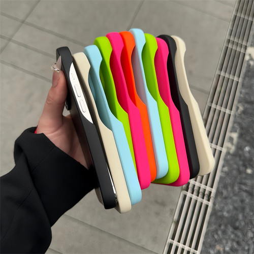 石墨灰纯色超薄新款半包软壳适用苹果17手机壳iPhone14Promax肤感13防摔12硅胶11无边框15pro简约16透气散热 - 图0