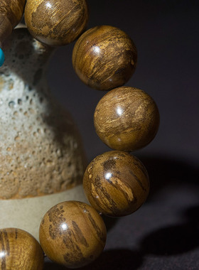 虎皮纹金丝楠木手串佛珠