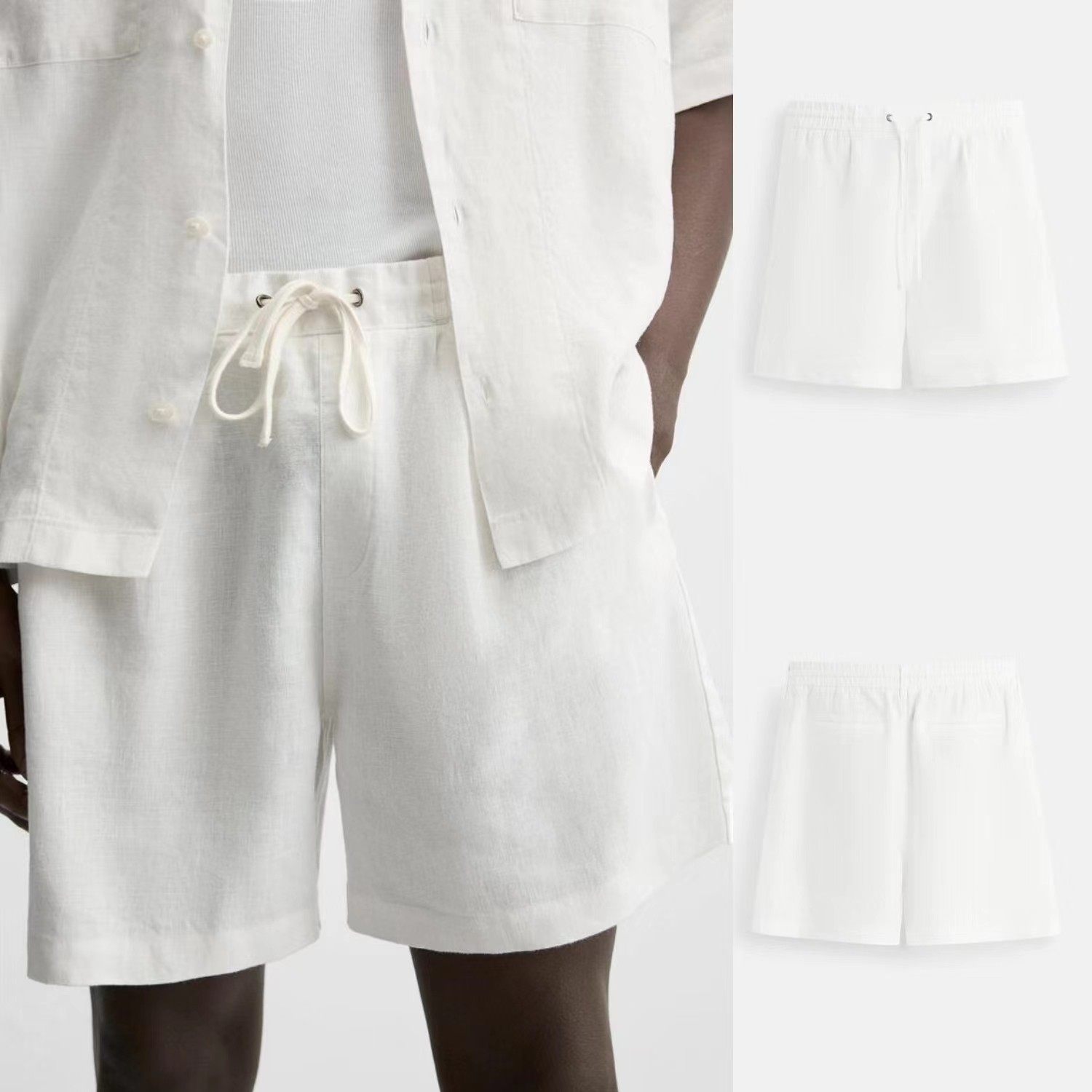 2025春季新品男装宽松亚麻舒适抽绳休闲短裤五分裤 1618307 250,淘宝优惠券,粉丝福利购,淘宝优惠卷