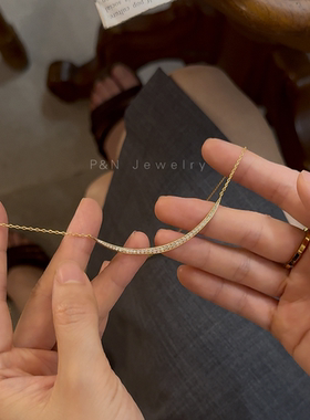 链坠均925银不敏微笑项链