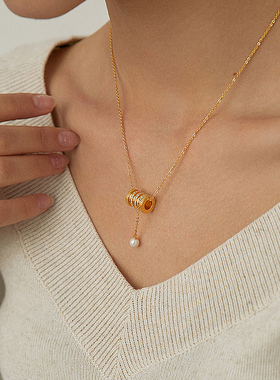 转运珠吊不褪色低领小蛮腰项链