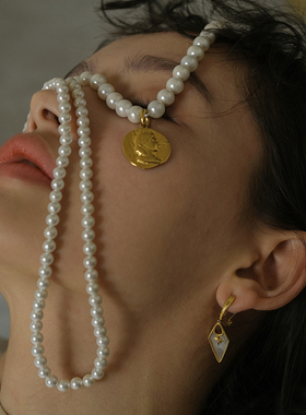 pn珍珠项链小众设计感吊坠