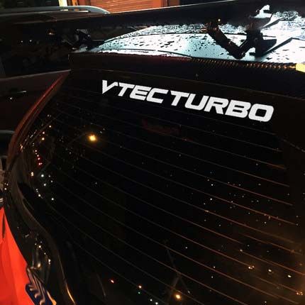 VTEC TURBO适用于思域 GK5飞度车窗玻璃贴纸车门侧裙改装字母贴-图0
