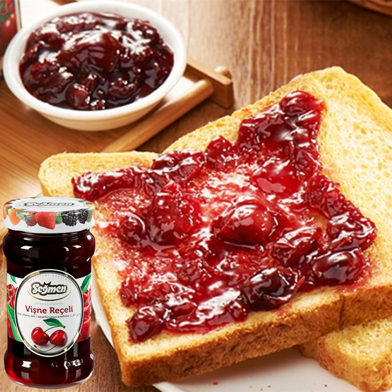 Segmen赛格樱桃果酱大颗粒380g早餐涂抹面包烘焙 Sour cherry jam - 图2