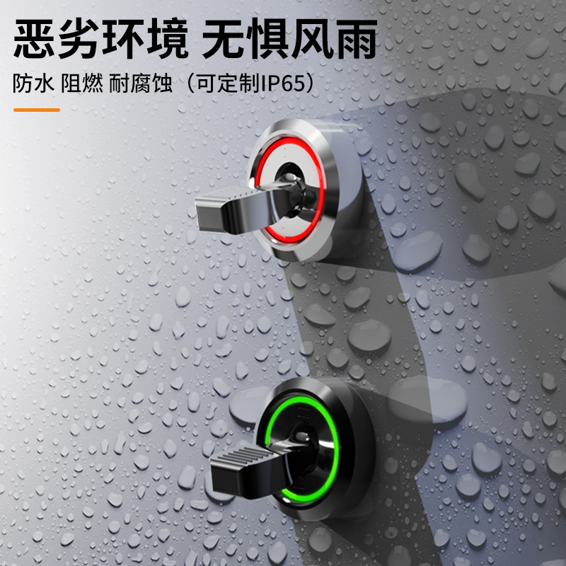 蓝波16mm铜镀铬金属钮子开关LED灯15A大电流纽子2档1NO1NC开关,淘宝优惠券,粉丝福利购,淘宝优惠卷