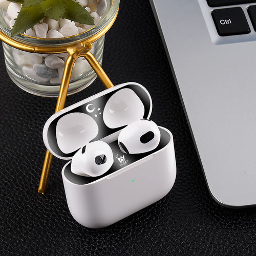 适用于airpods 3代金属贴纸新款苹果3代蓝牙耳机内盖防尘贴膜超薄 - 图1