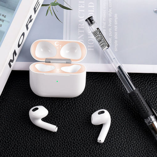 适用于airpods 3代金属贴纸新款苹果3代蓝牙耳机内盖防尘贴膜超薄 - 图0