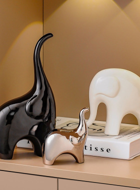 大象摆件轻奢高档客厅酒柜电视餐边柜斗柜办公室高级感小众