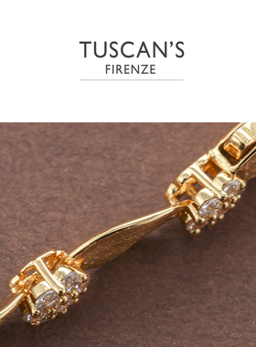 TUSCAN'S镀金精致小众轻奢复古金色镶嵌手链双鱼