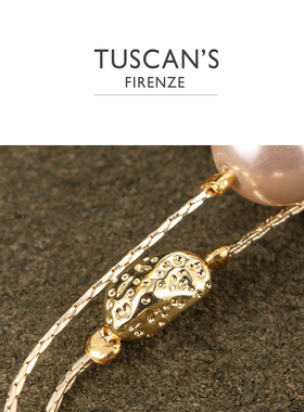 TUSCAN'S秋季虎眼石简约百搭双层毛衣链女项饰服饰配饰