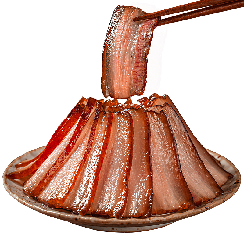 四川正宗农家自制烟熏5斤装五花肉 锦城记腊/腌肉