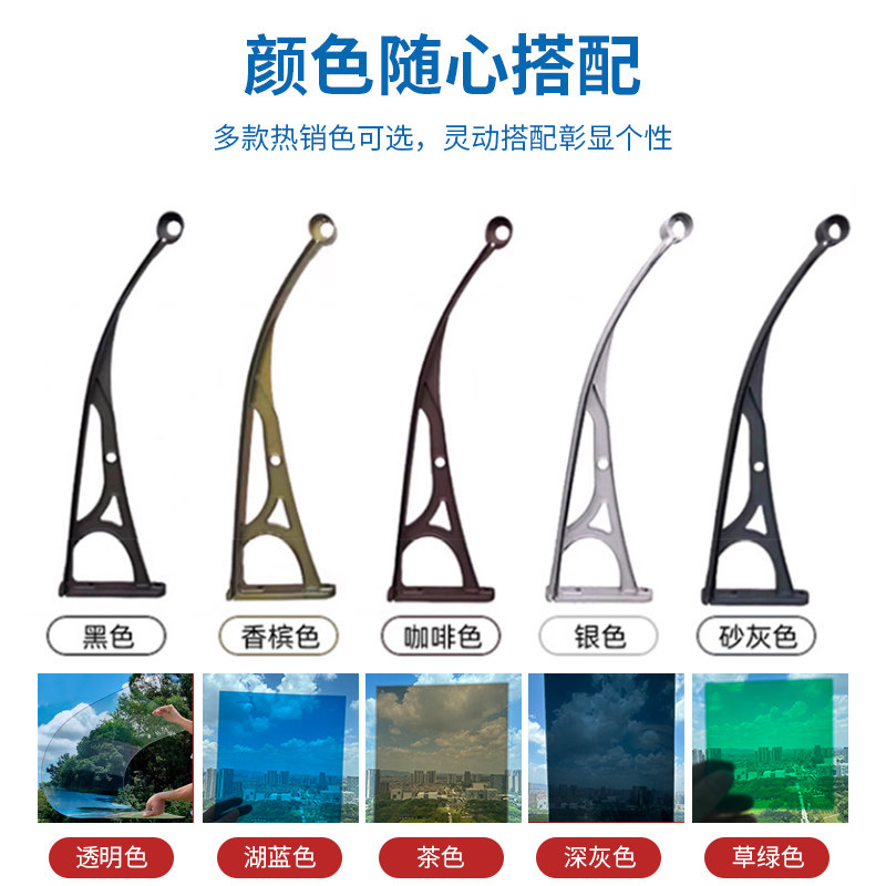 铝合金大水槽雨棚屋檐家用窗户庭院门头露台阳台户外防雨遮阳雨篷,淘宝优惠券,粉丝福利购,淘宝优惠卷