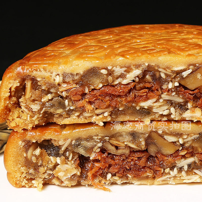 1斤2斤广西合浦月饼五仁叉烧蛋黄莲蓉广式老式伍仁中秋大月饼火腿