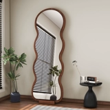 Чистый красные волны с полным -зеркало зеркало домашнее приземление зеркало с высоким уровнем стены с датчиком -платье -платье -платье для спальни